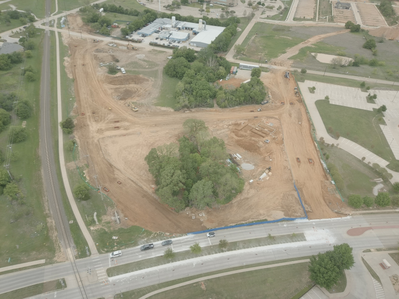 Drone image of the project site
