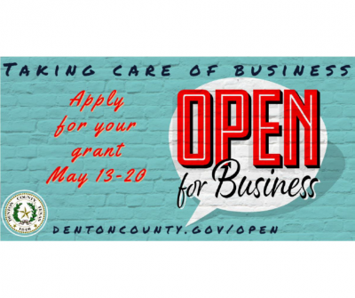 Promotional banner for OPEN grant program